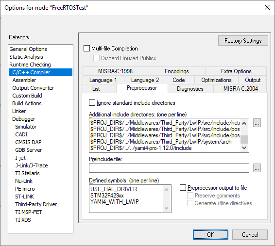 Test project settings 1