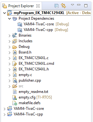 TivaC project - detailed view